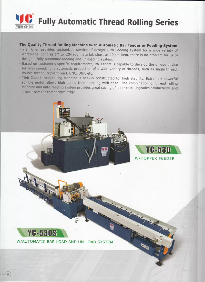 Продам Гидравлический резьбонакатной станок YC-530 с податчиком 2